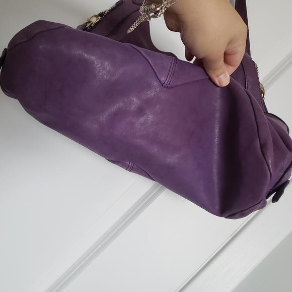 GIVENCHY Purple Tinhan Lamb Leather Shoulder Purse - Picture 6 of 14